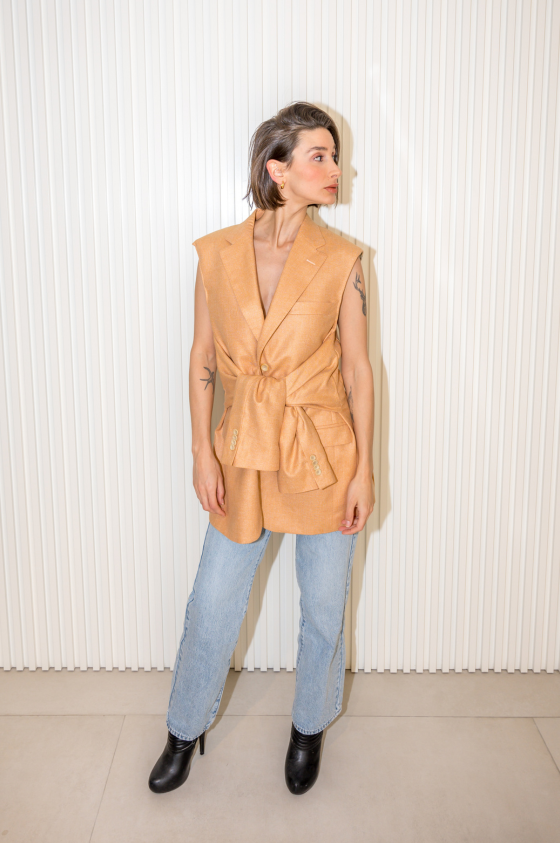 Americana-Chaleco Soho Up-Cycled
